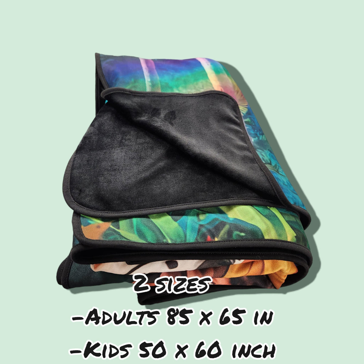 DEER PALS- SOFT BLACK THROW BLANKET