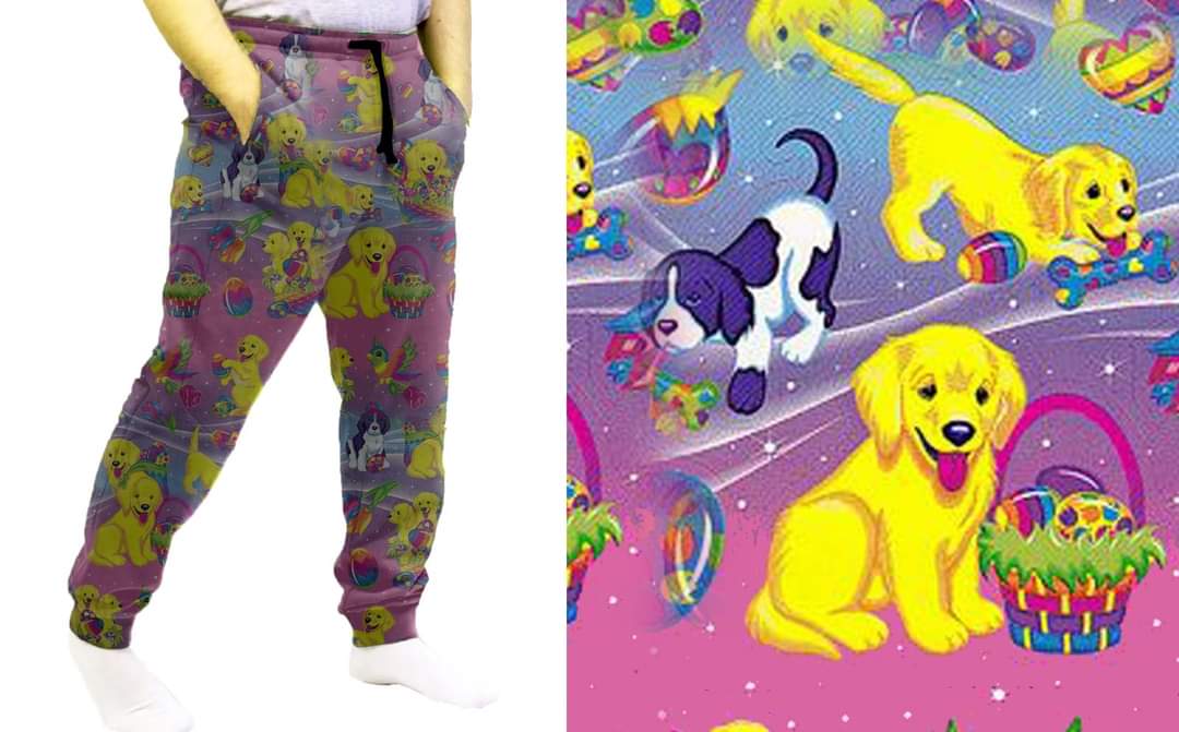 LF Holiday Easter Puppy leggings, capris and joggers with pockets