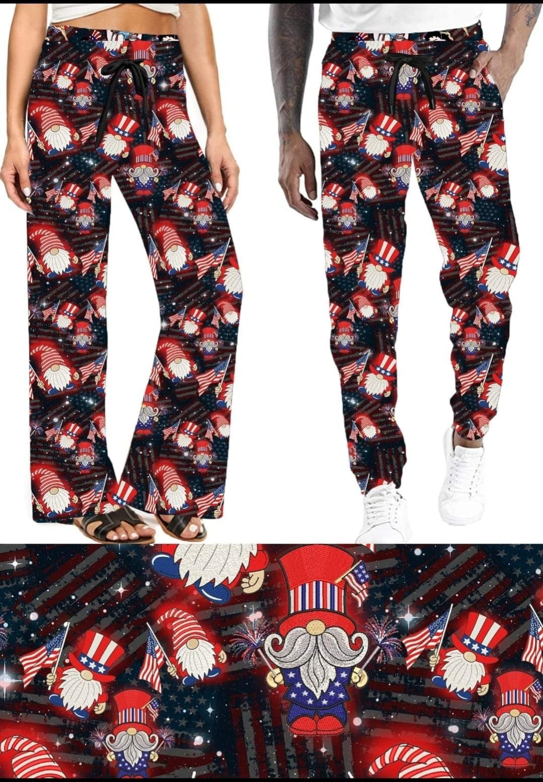 Patriotic Gnome capris and joggers