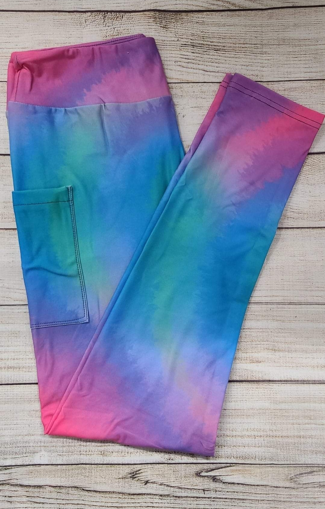 Washed tie dye leggings, capris, hoodie, and lounge pants