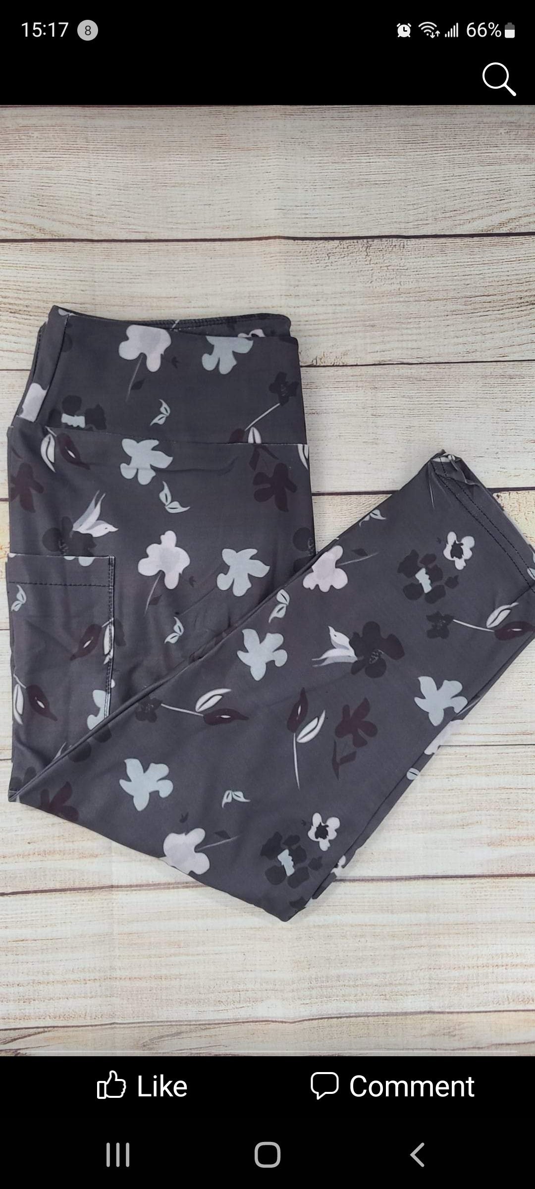 Negative Floral leggings, capris, and biker shorts with pockets