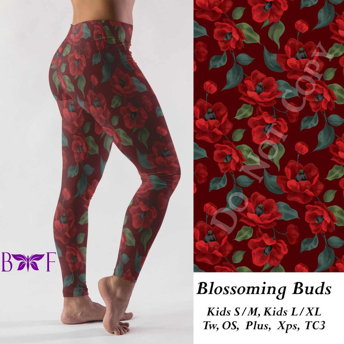 Blossoming Buds leggings, capris, and skorts with pockets
