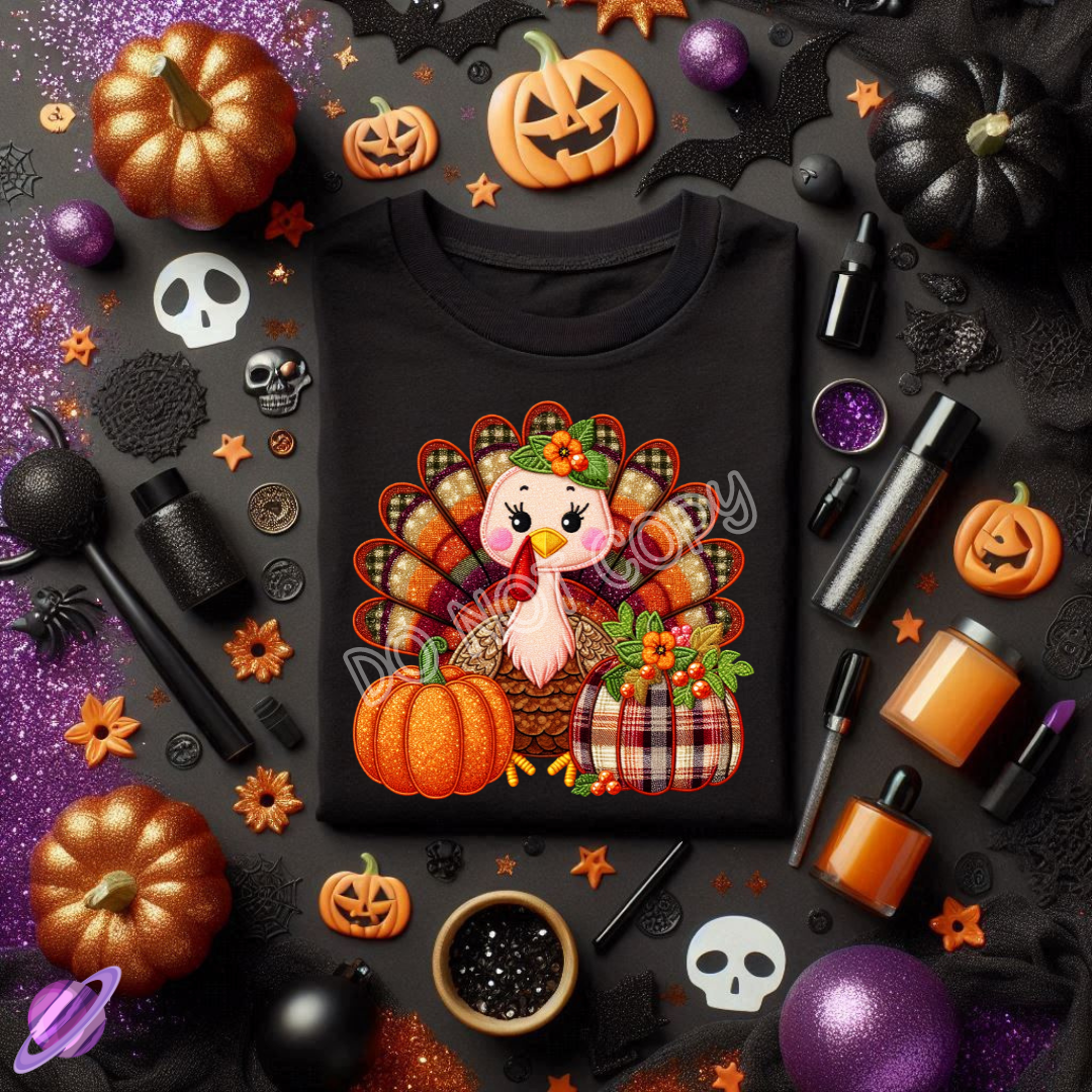 QUILTED TURKEY PATCH TEE
