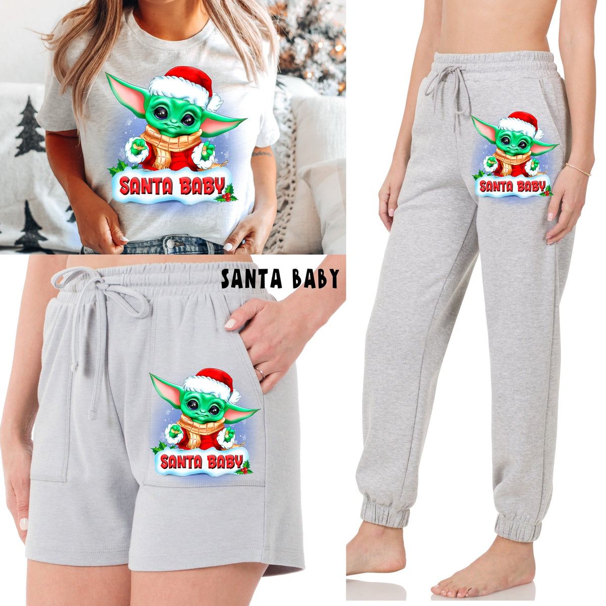LOUNGEWEAR RUN-SANTA BABY TEE- PREORDER CLOSING 9/30