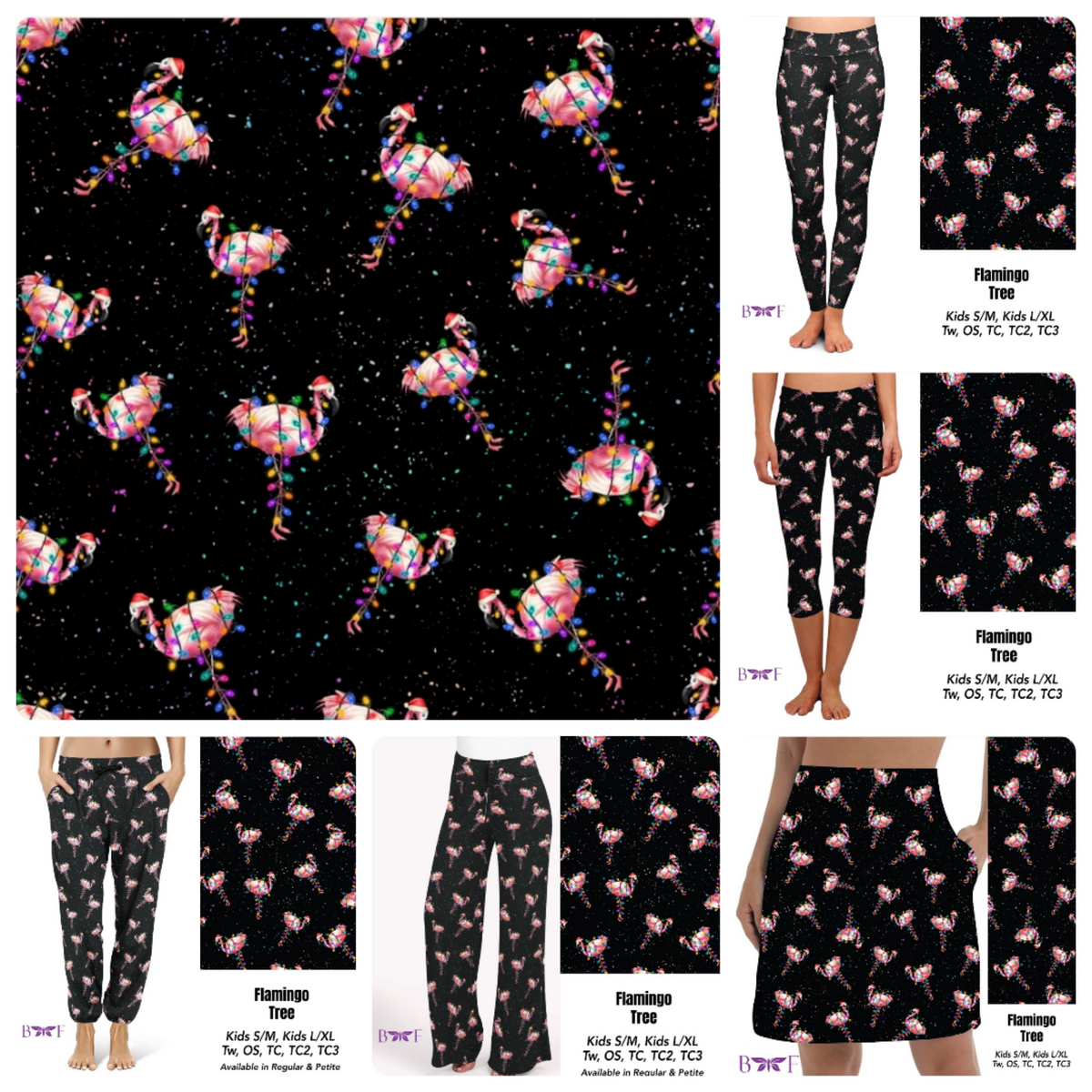 Flamingo Tree leggings, capris, and skorts with pockets
