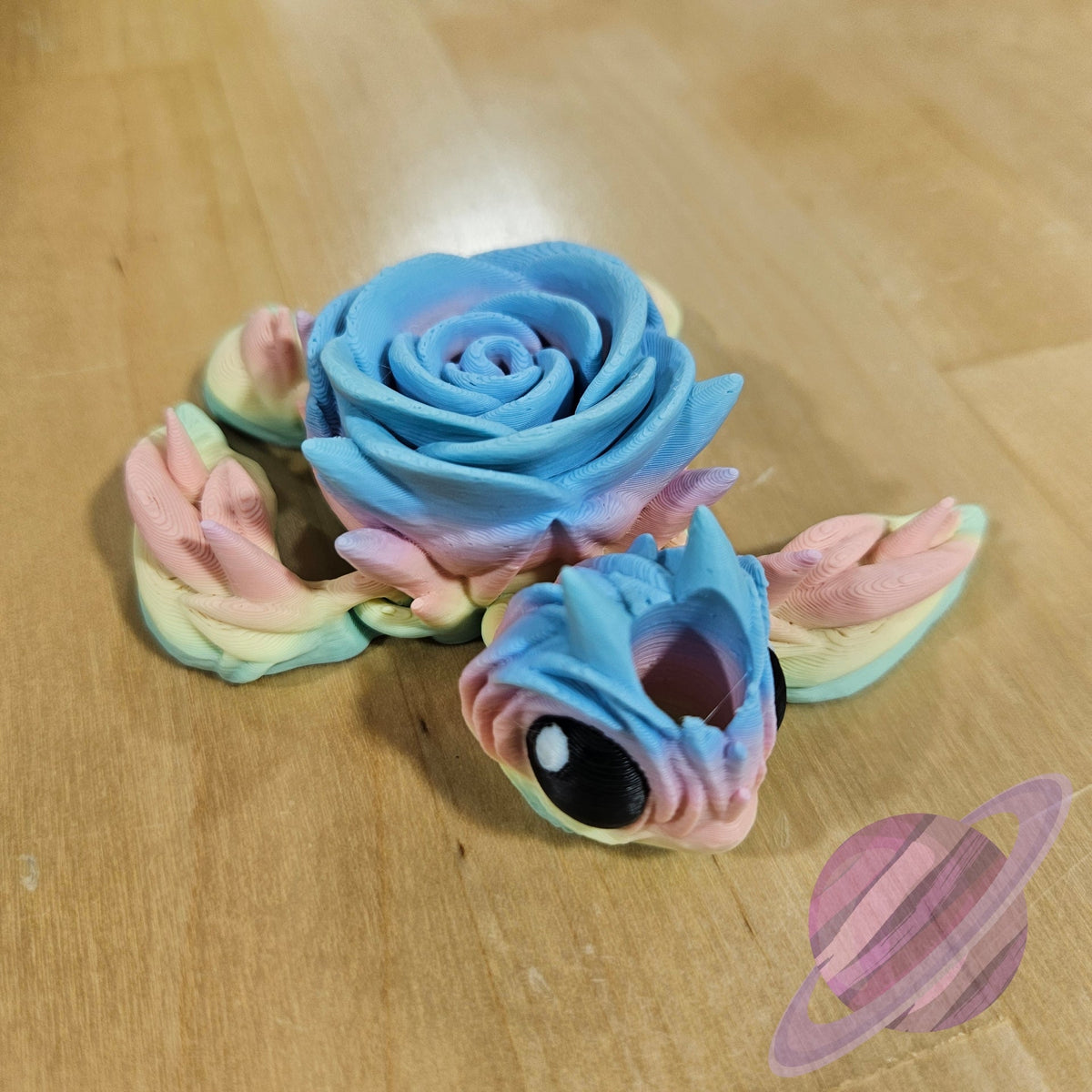 PASTEL ROSE TURTLE-3D PRINTED STRAW BUDDY