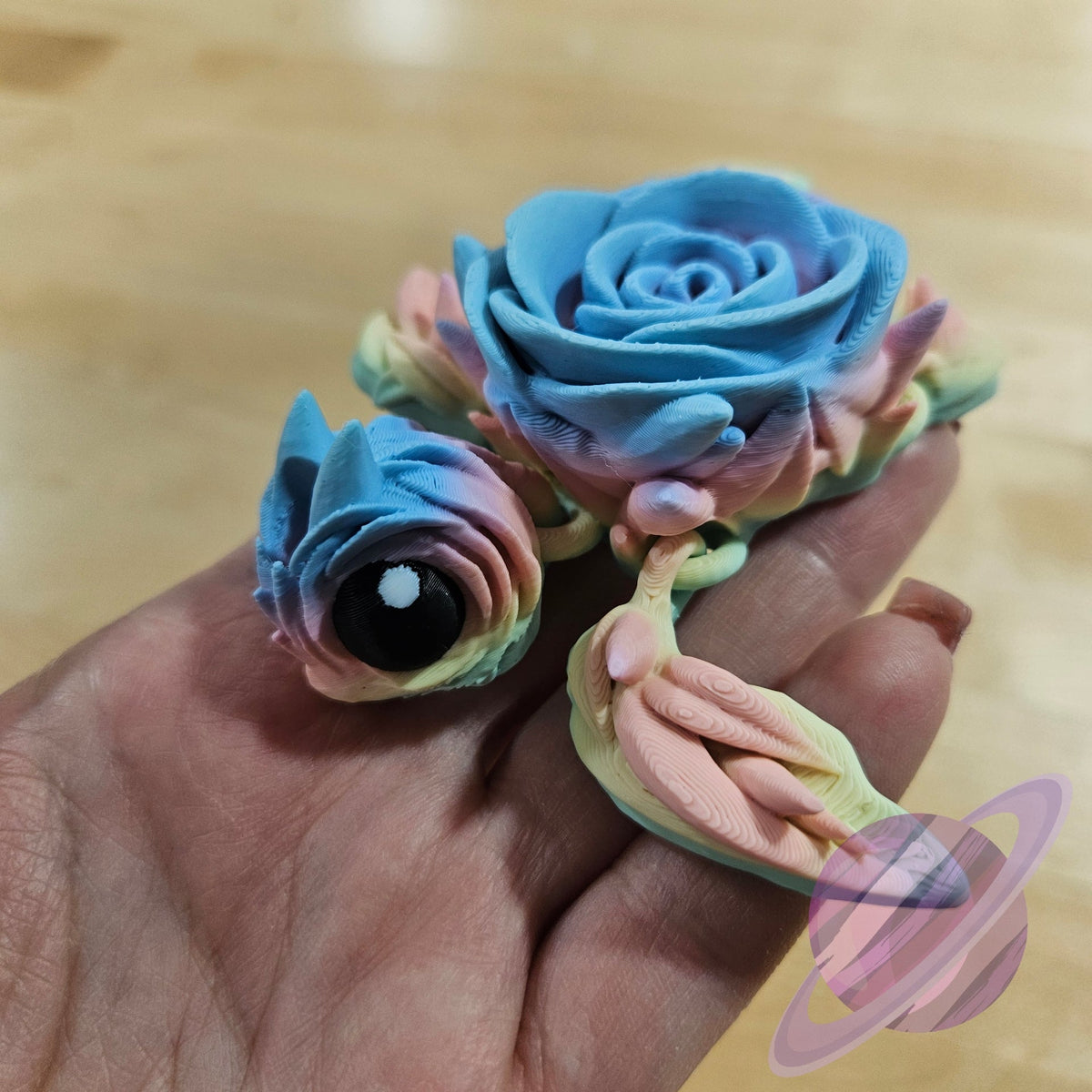 PASTEL ROSE TURTLE-3D PRINTED STRAW BUDDY