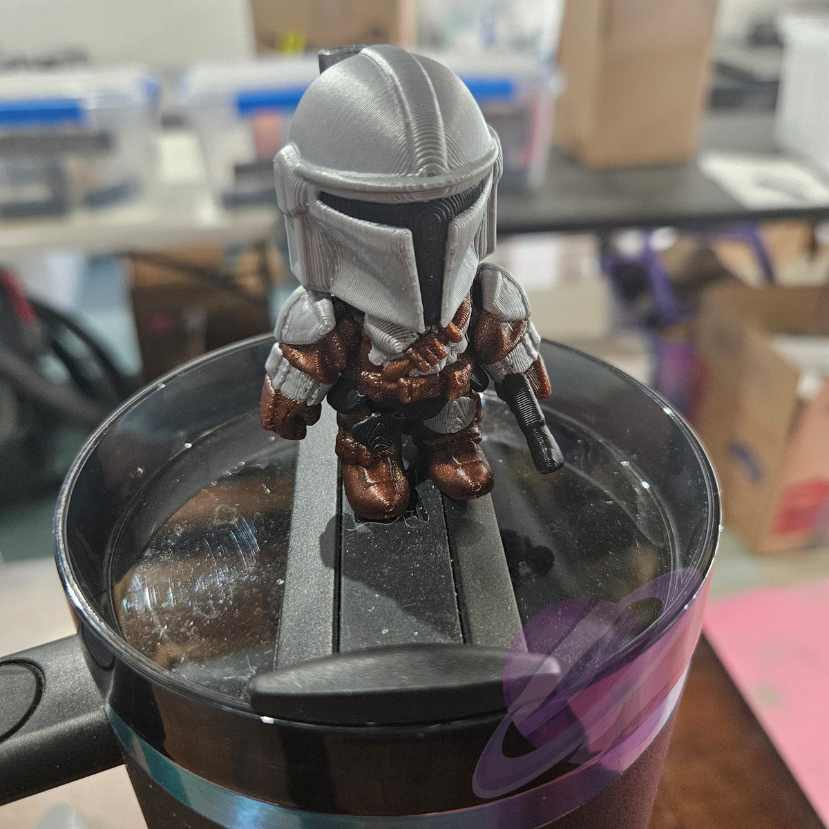 MANDO-3D PRINTED STRAW BUDDY
