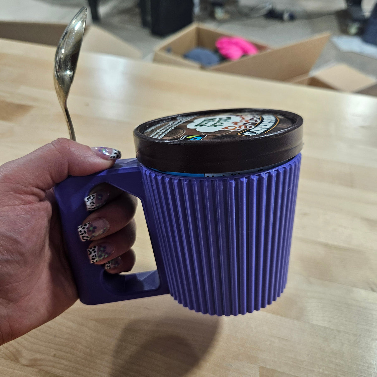3D PRINTED ICE CREAM PINT HOLDER