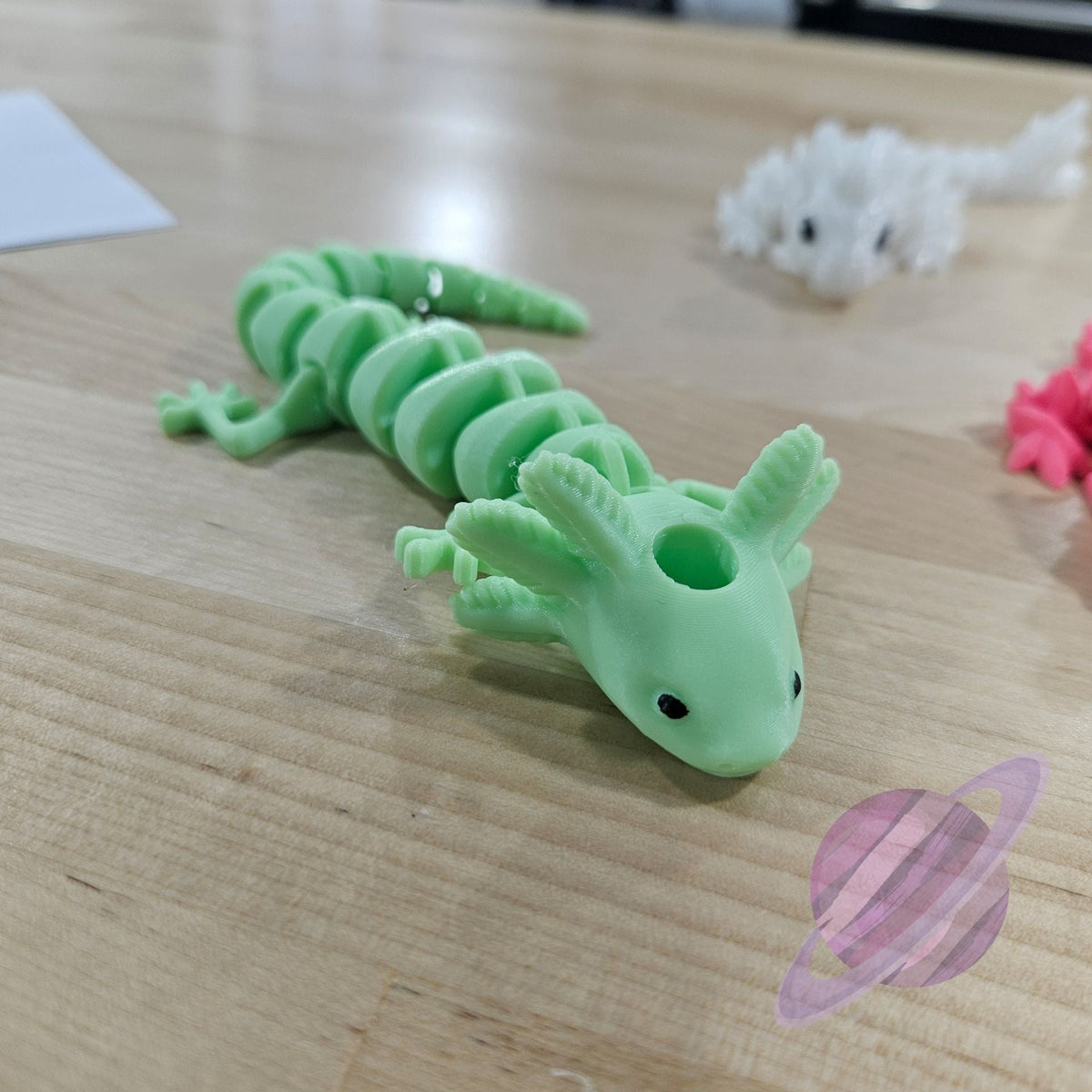 Axolotl- 3D PRINTED STRAW BUDDY
