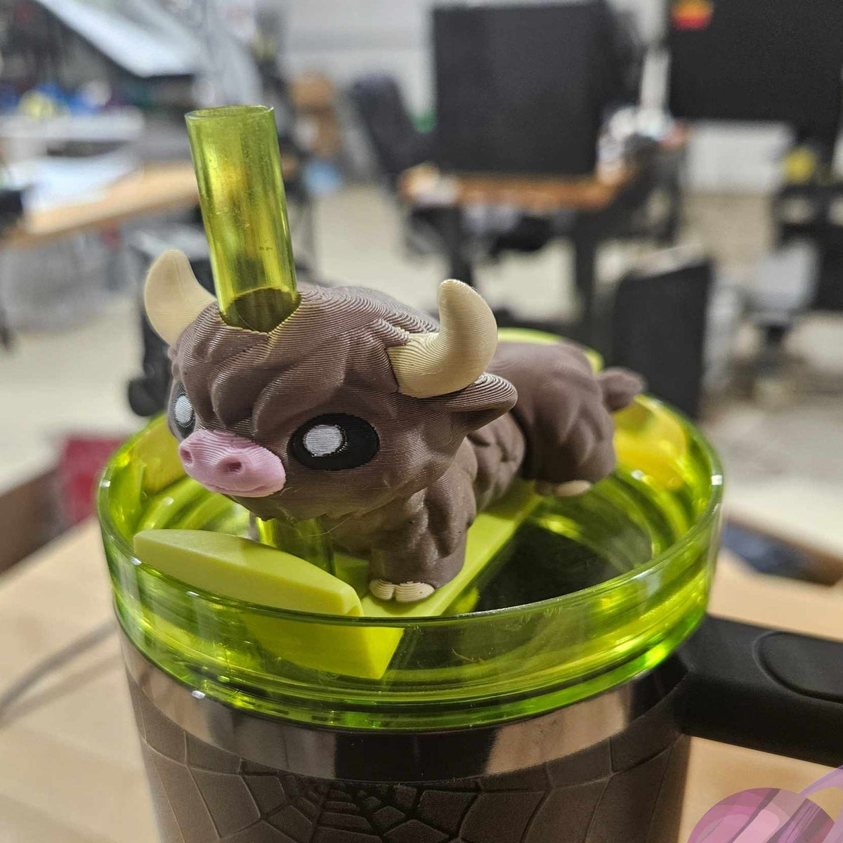 HIGHLAND COW-3D PRINTED STRAW BUDDY