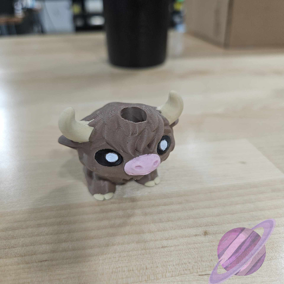 HIGHLAND COW-3D PRINTED STRAW BUDDY