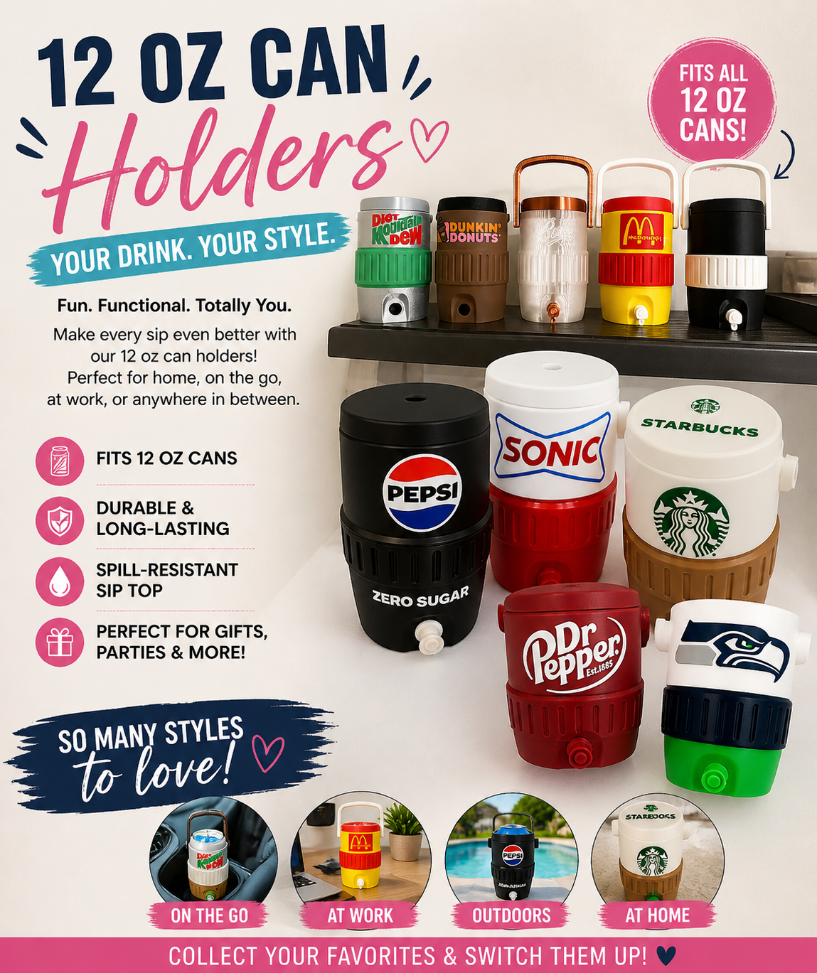 JAY-3D PRINTED CUSTOM 12 OUNCE CAN HOLDERS