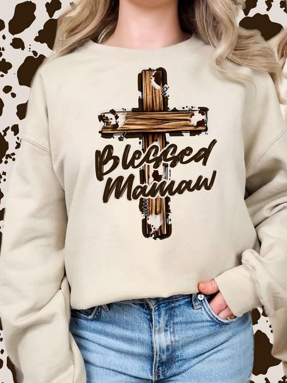 BLESSED CROSS NAME COLLECTION SWEATSHIRT (Multiple Options)