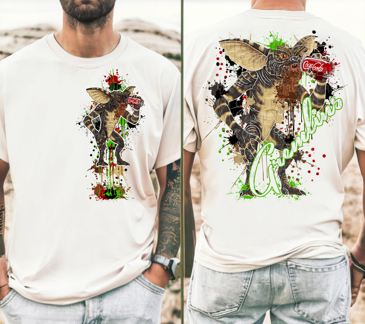 NO WATER SPLATTER DOUBLE SIDED TEE