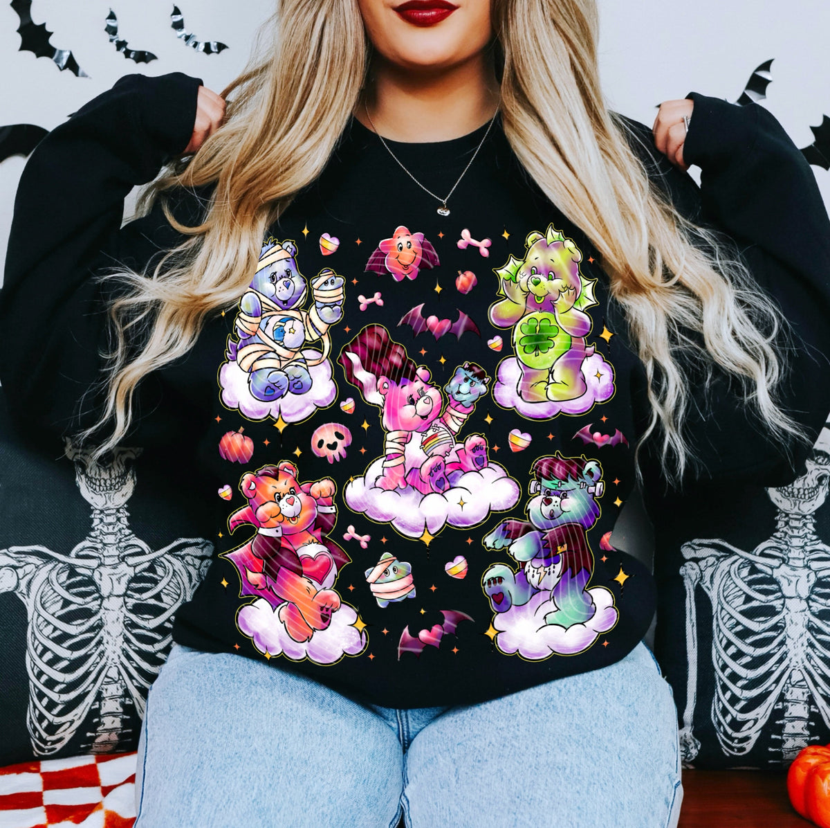 SPOOKY BEARS - CREW NECK SWEATSHIRT