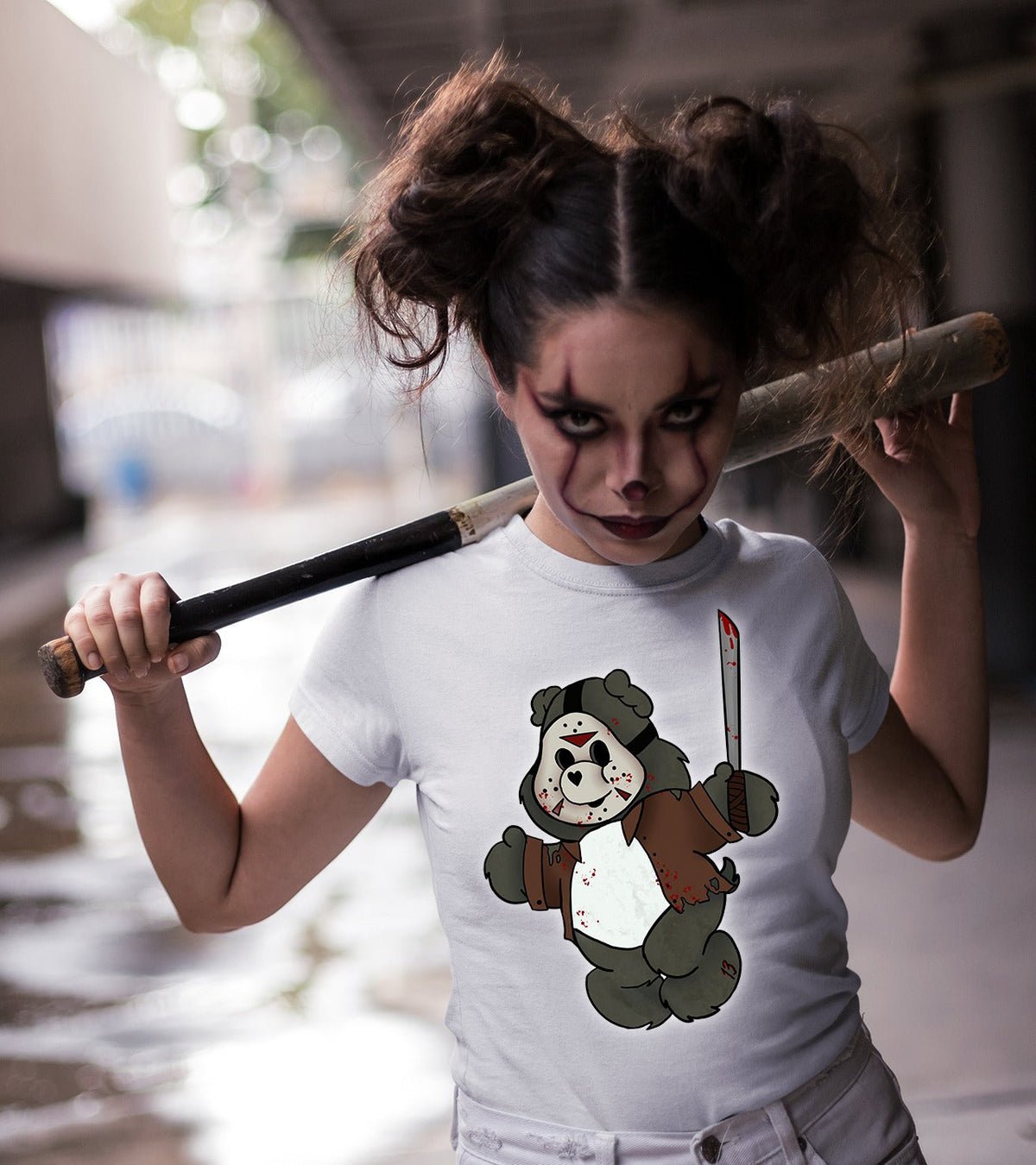 BEARY SCARY RUN-J BEAR UNISEX TEE ADULTS/KIDS