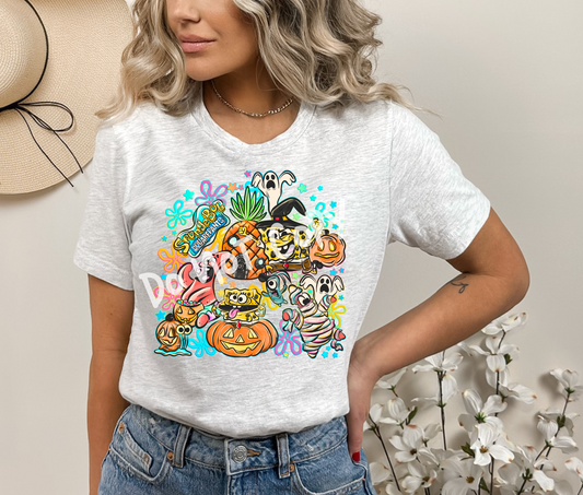 HALLOWEEEN PART 1 -SPONGE-UNISEX TEE ADULTS/KIDS