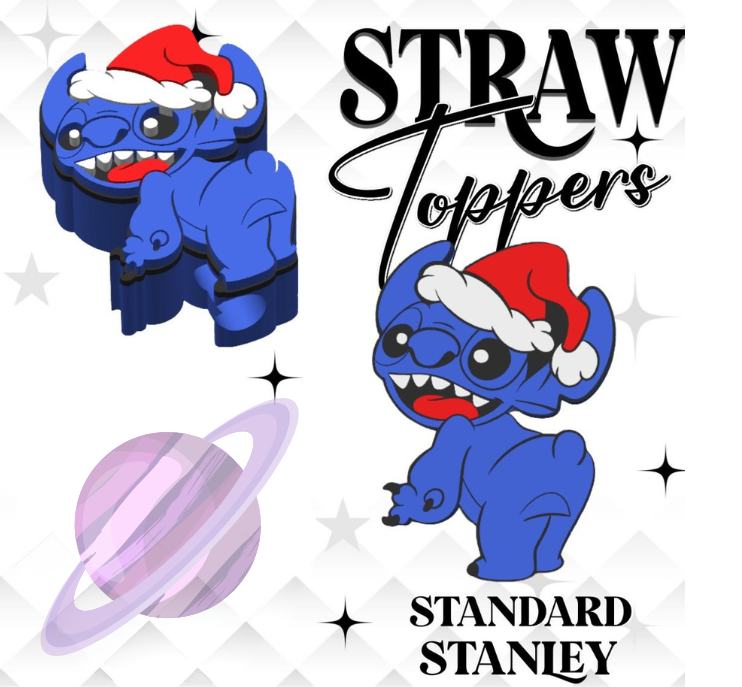 HOLIDAY ALIEN- 3D PRINTED STRAW CHARM