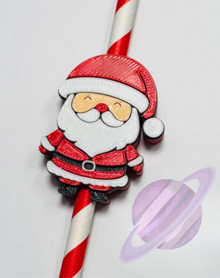 HOLIDAY ALIEN- 3D PRINTED STRAW CHARM