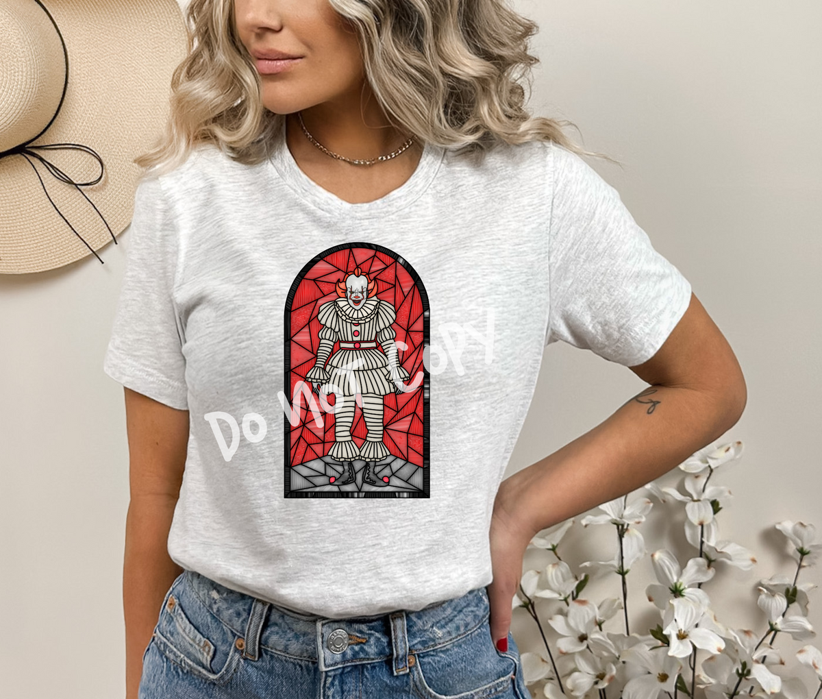 HALLOWEEEN PART 1 -GLASS CLOWN-UNISEX TEE ADULTS/KIDS