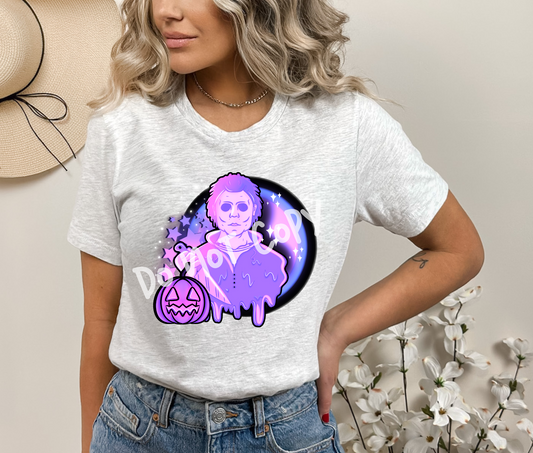 HALLOWEEEN PART 1 -PURPLE MIKE-UNISEX TEE ADULTS/KIDS