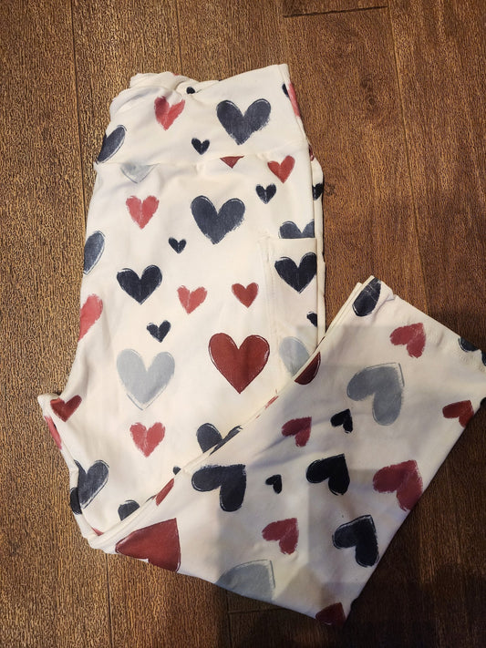 Falling Heart capris with pockets