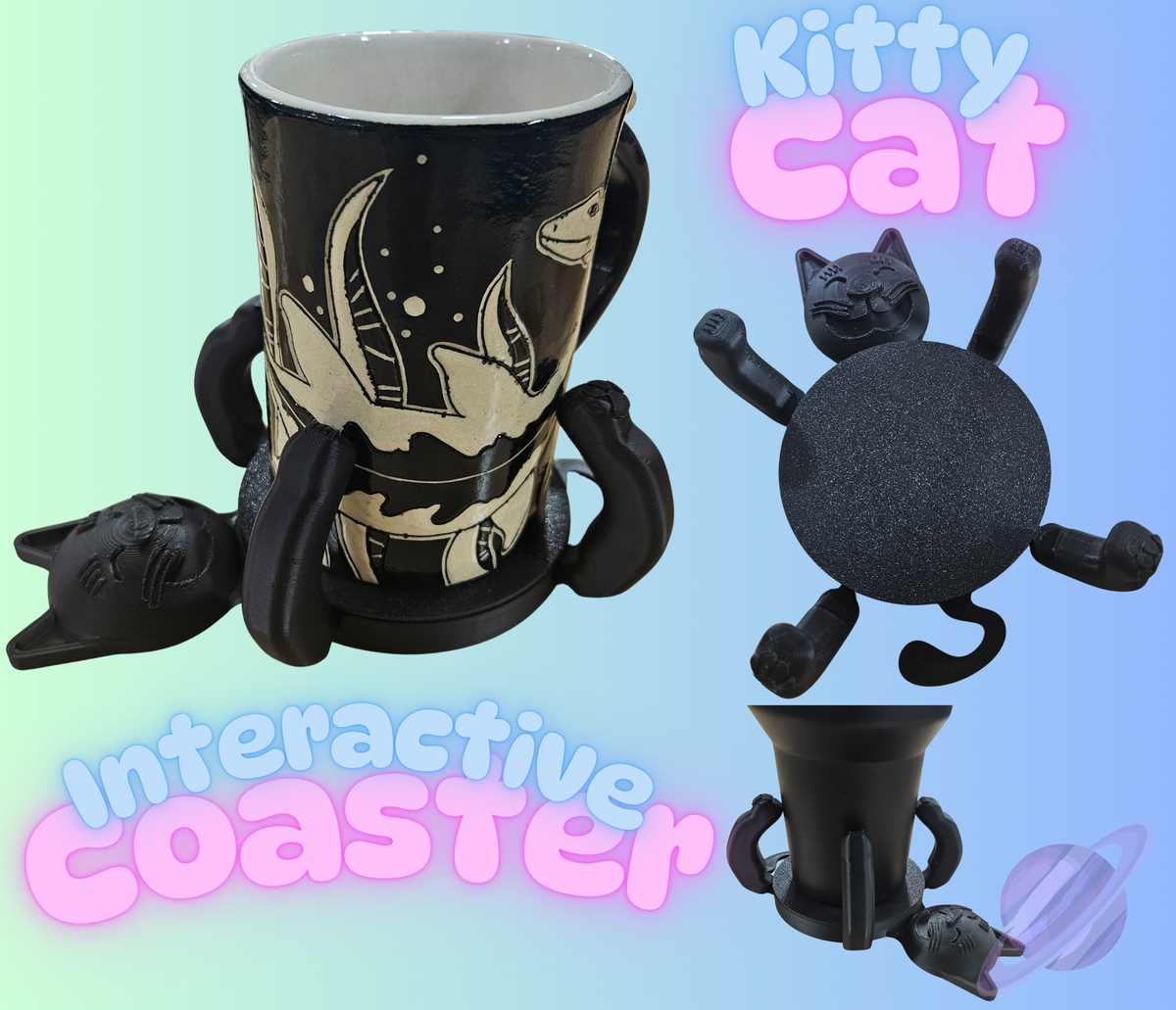 3D PRINTED KITTY CAT COASTER