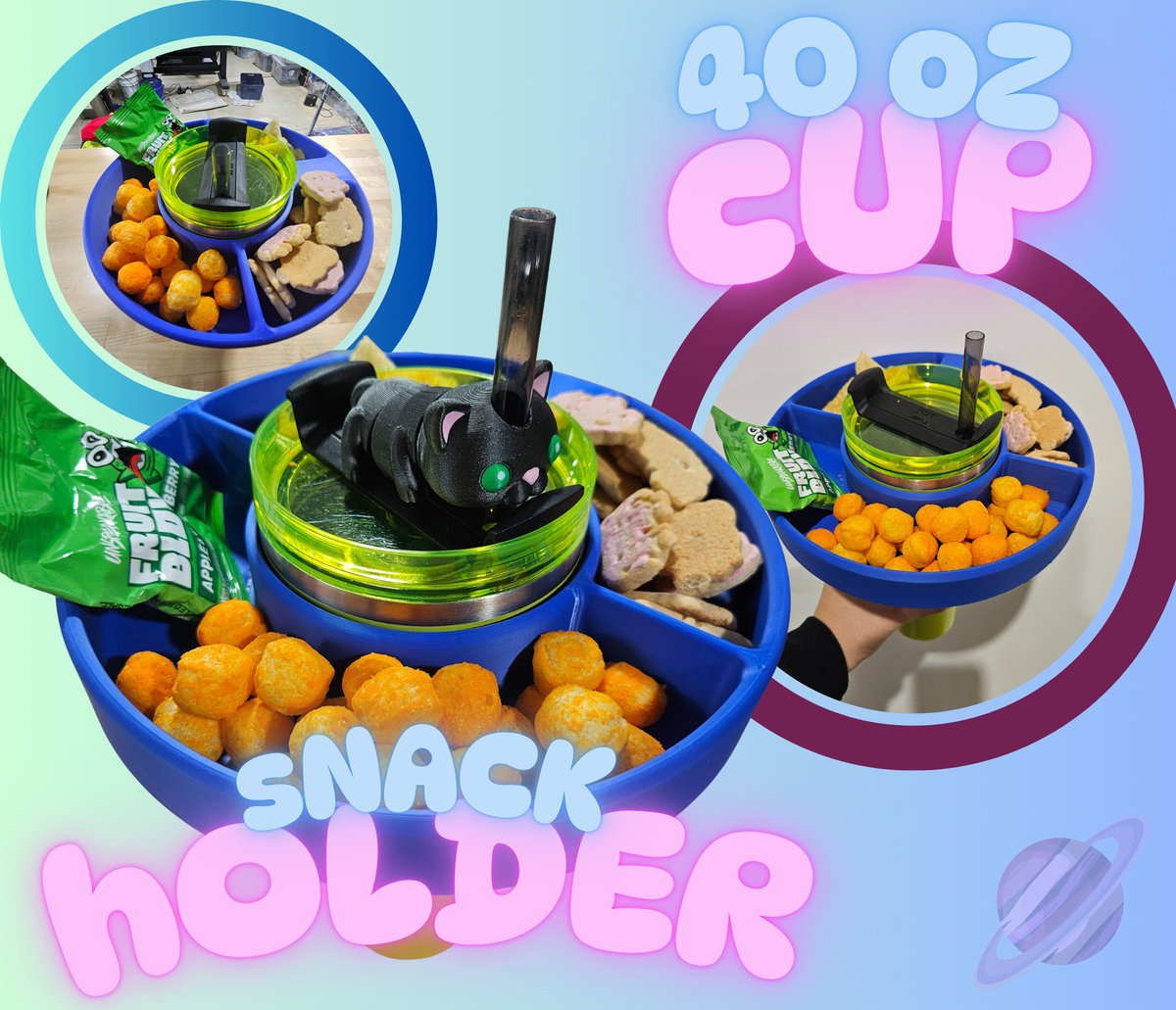 3D PRINTED 40 OZ CUP SNACK TRAY