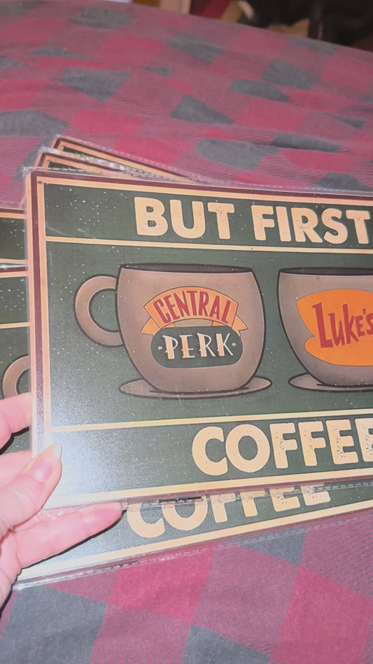 Coffee tin sign