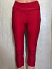 Red leggings and capris with pockets