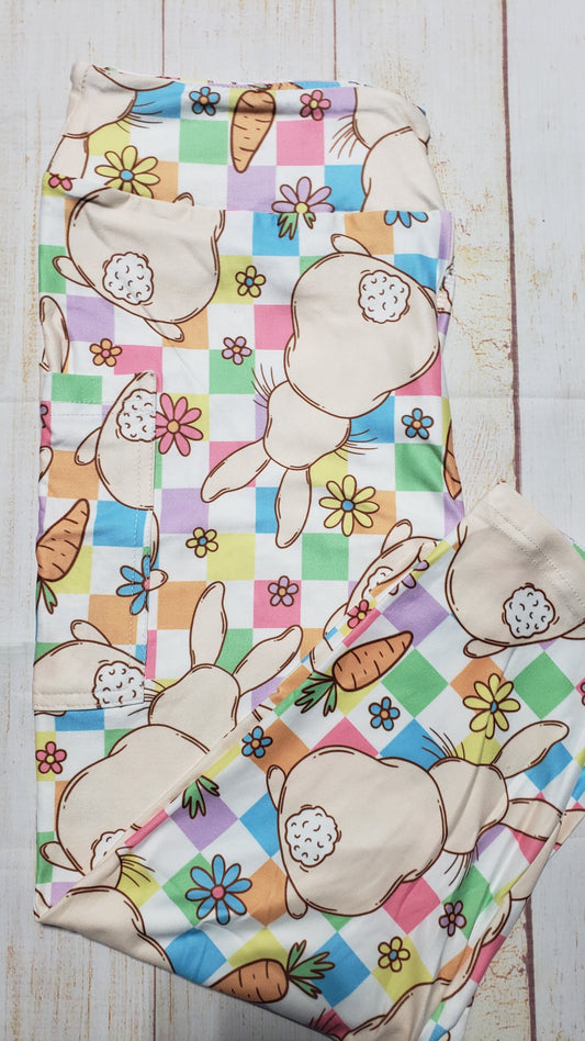 Easter Bunny Girl Pastel capris and skorts with pockets