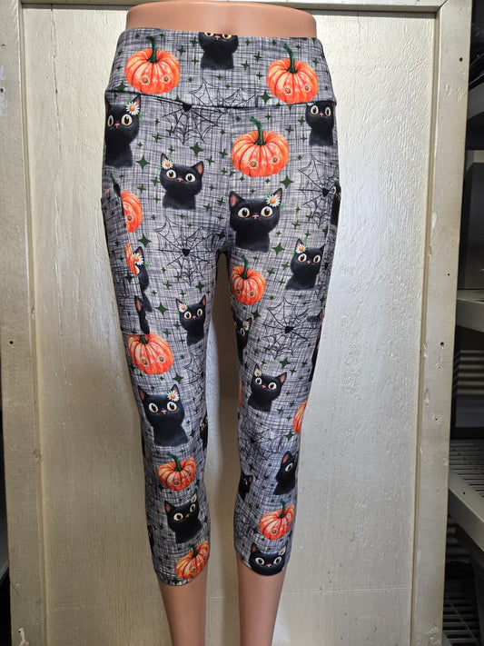 Cat Meme capris and leggings with pockets
