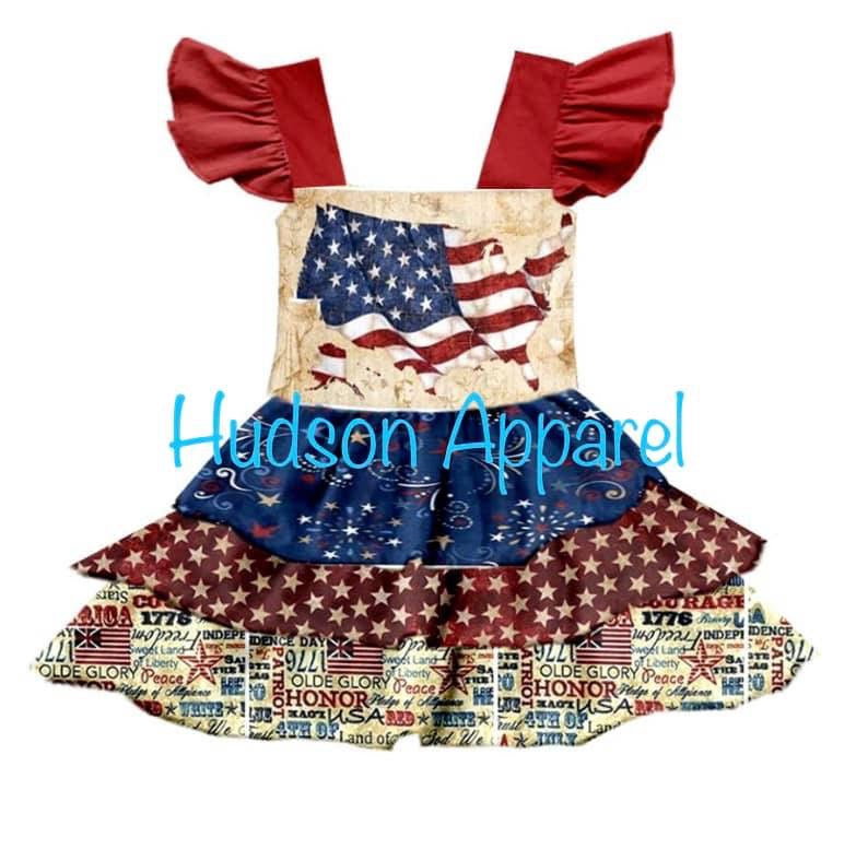 Patriotic kids sundress