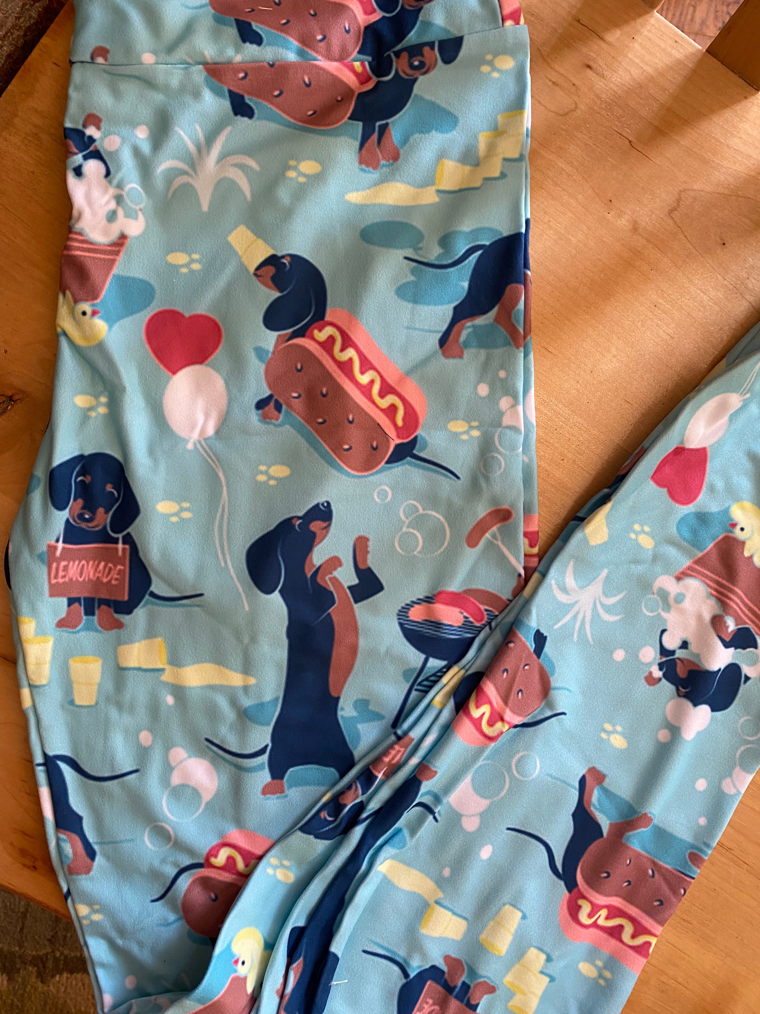 Summer hot dogs os leggings