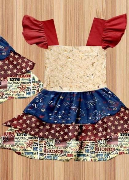 Patriotic kids sundress