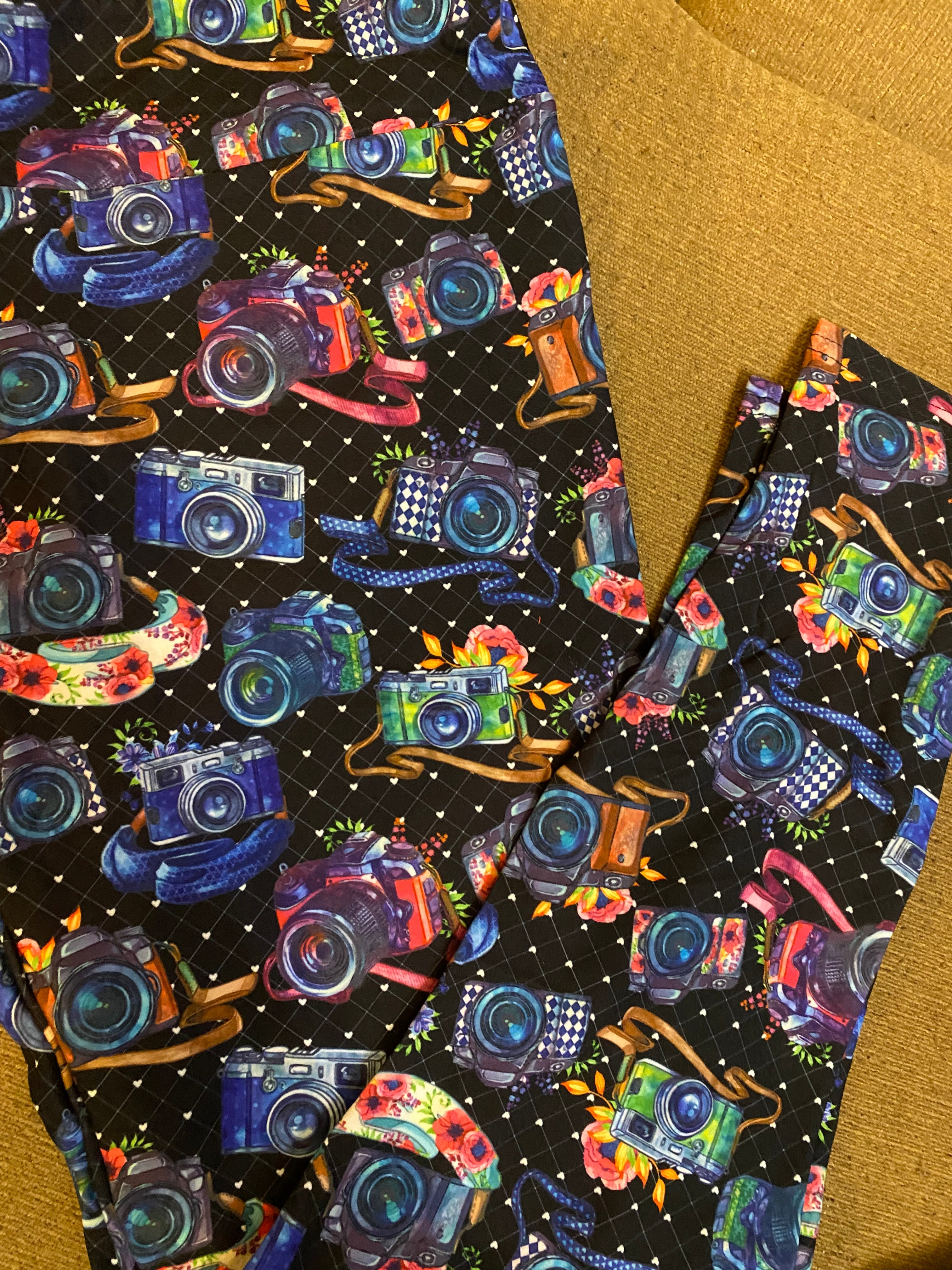 Colorful cameras os leggings