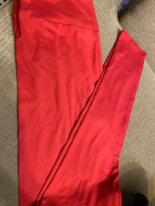 Burgundy red  os leggings