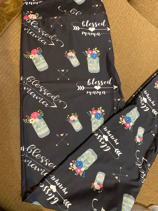 Blessed mama tc leggings