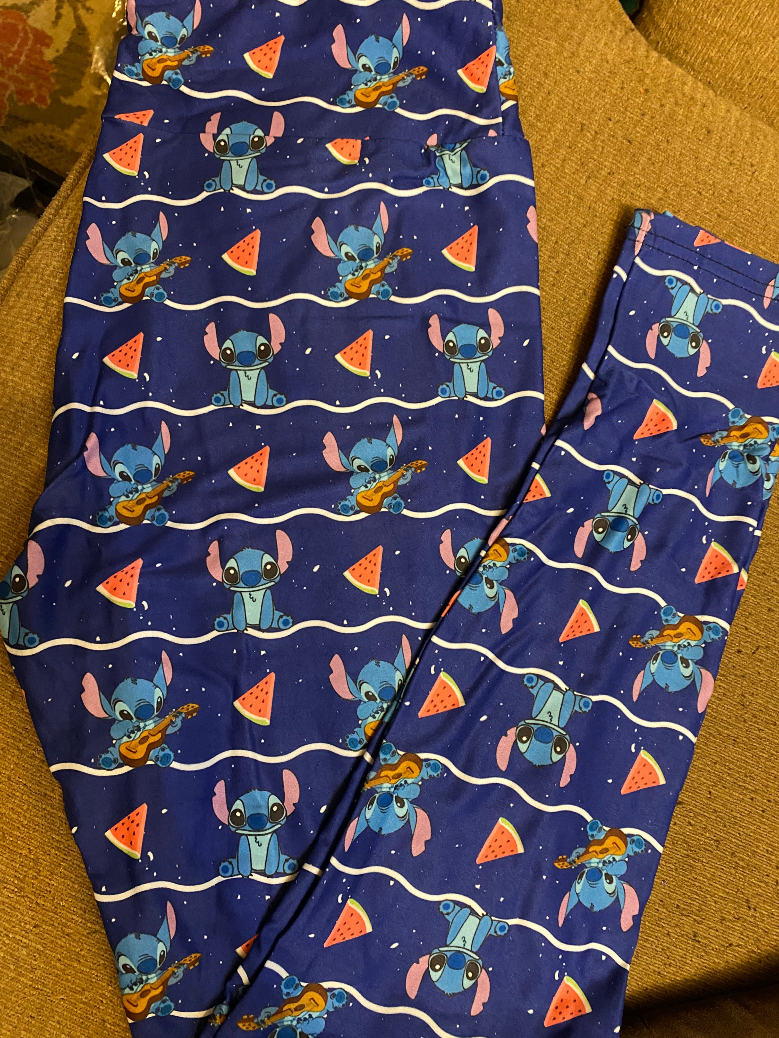 Watermelon blue os leggings