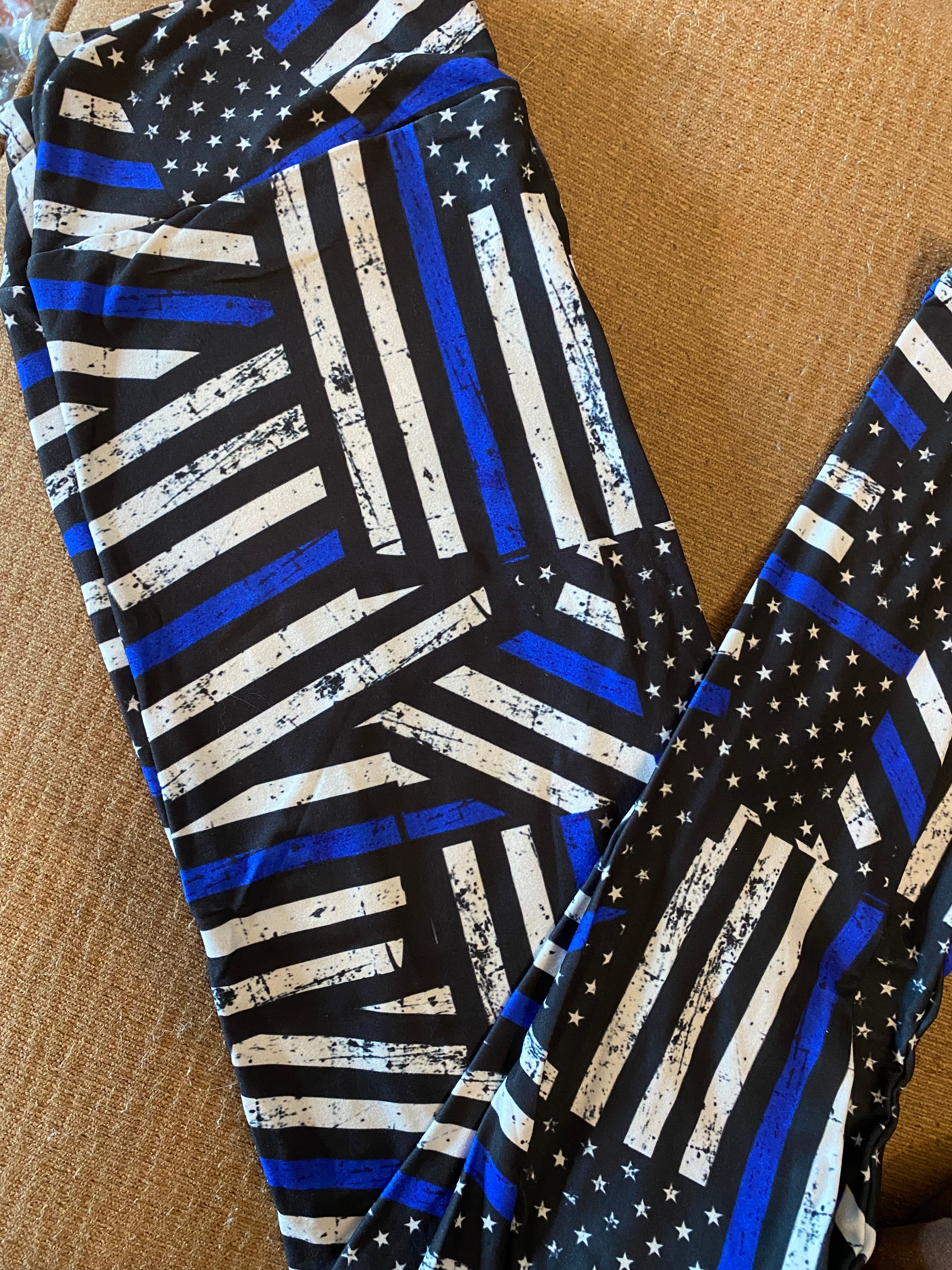 Blue line os leggings