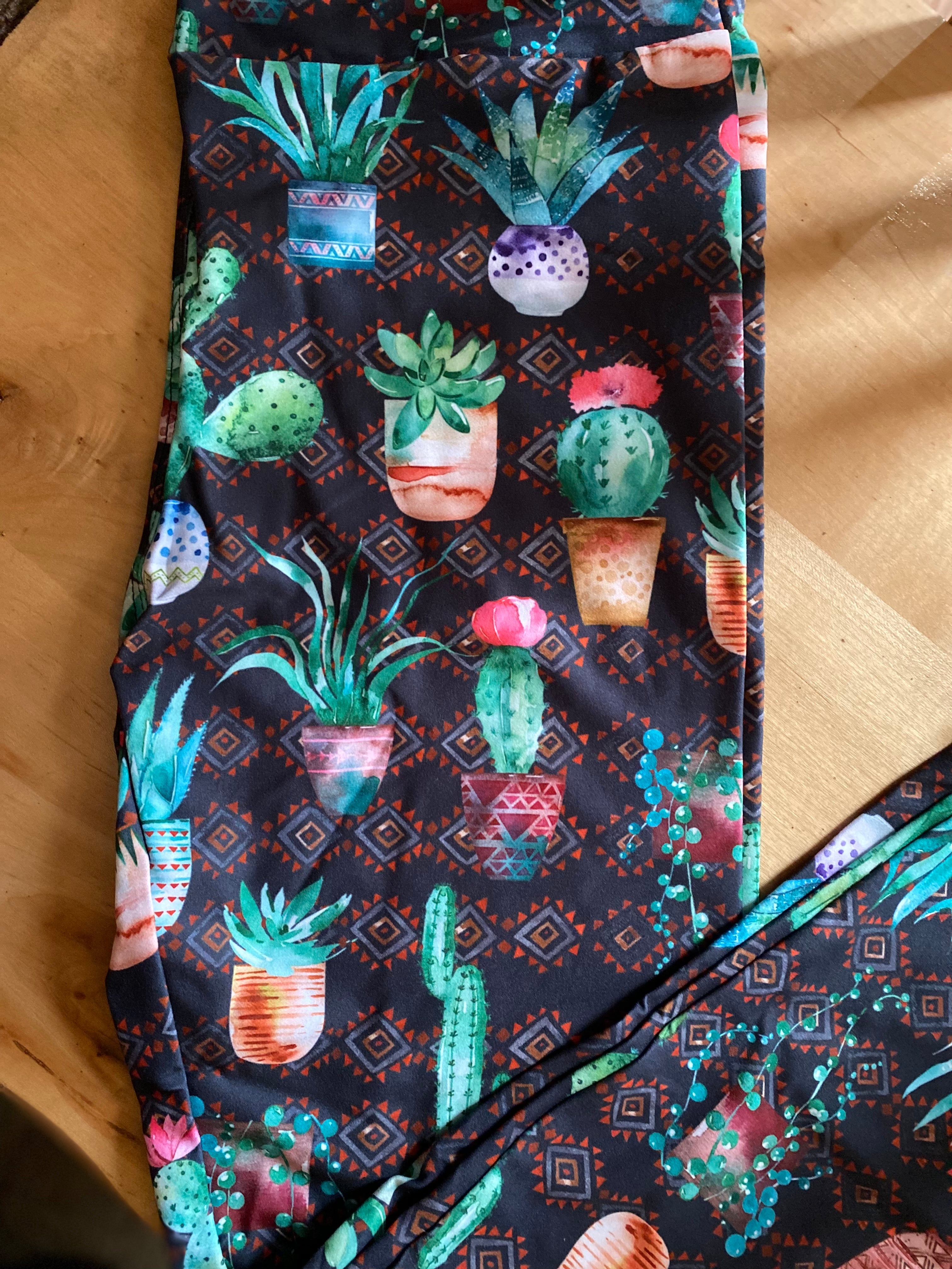 Aztec cactus leggings