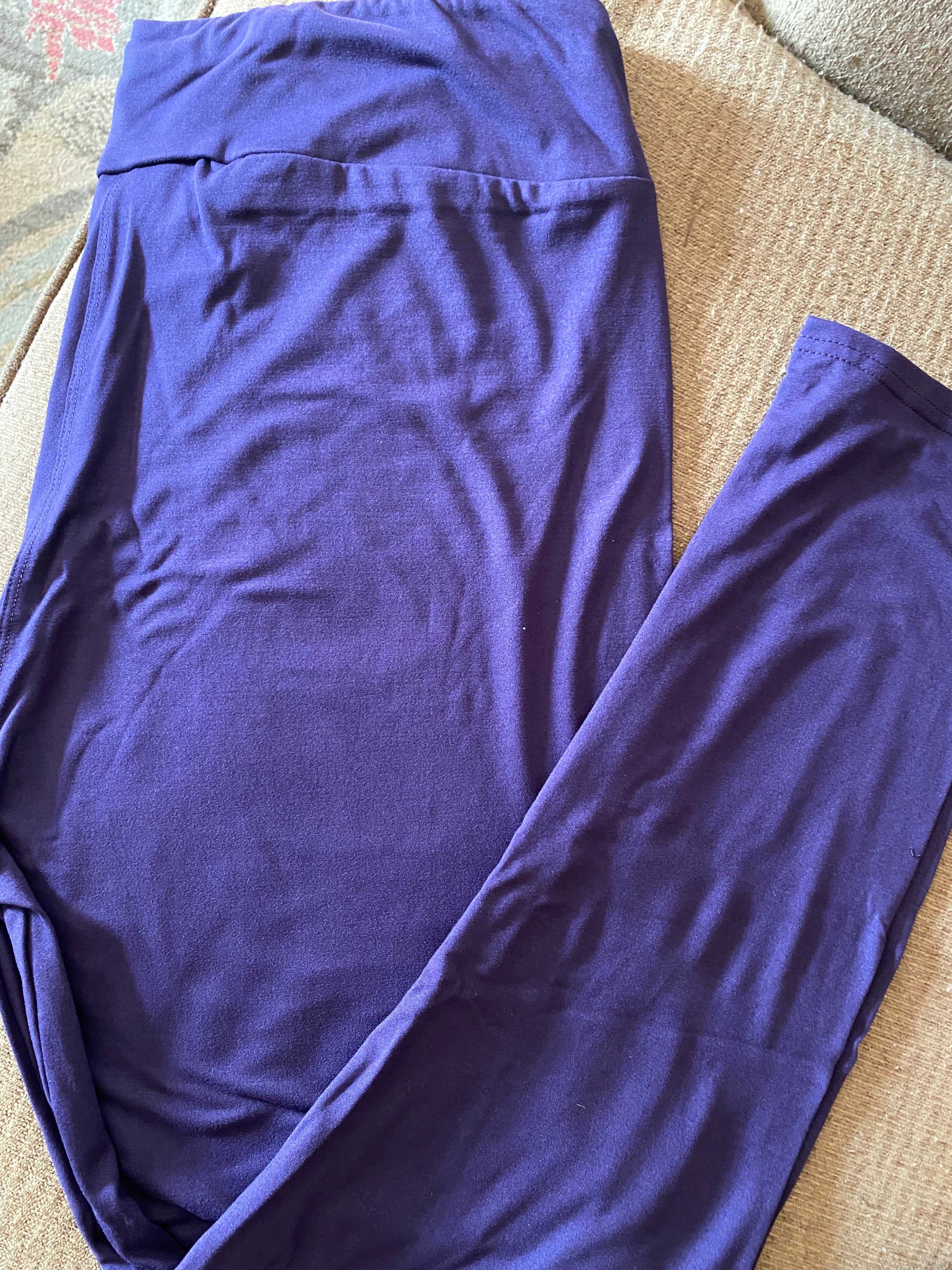 Solid dark purple tc2 leggings