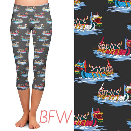 Dragon Boat capris and shorts with pockets