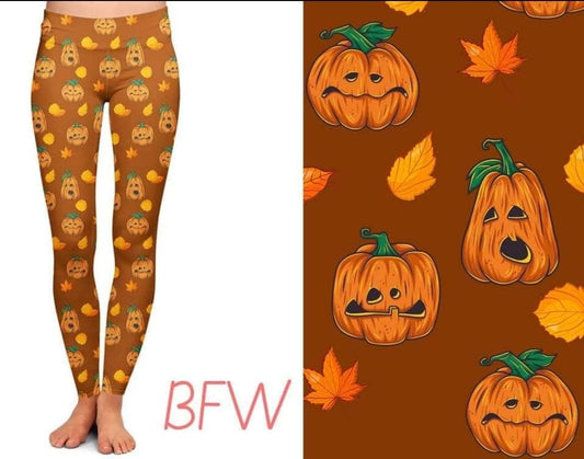 Grumpy Pumpkins leggings and capris with pockets