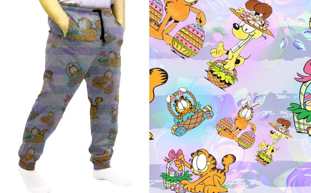 Holiday Easter Cat leggings, capris, joggers, and loungers