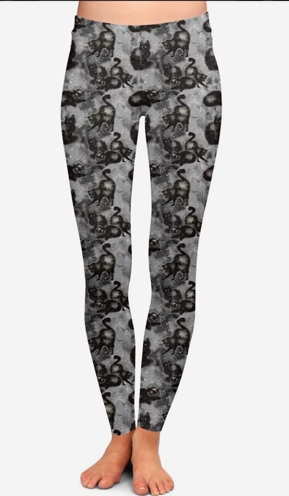 Black Cat 1 leggings, capris, loungers, and joggers