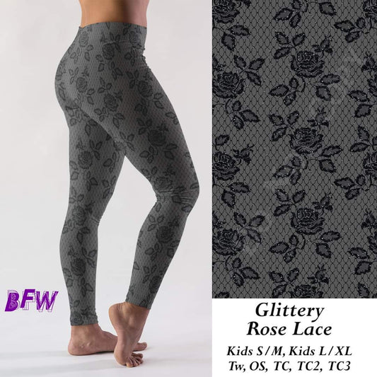 Glittery Rose Lace skorts, Capris with pockets