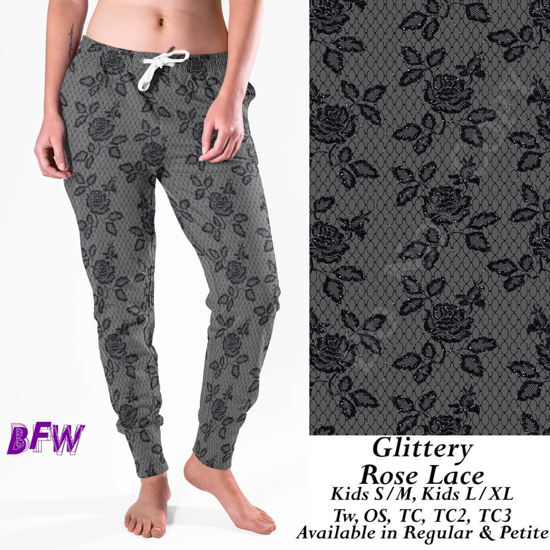 Glittery Rose Lace skorts, Capris with pockets