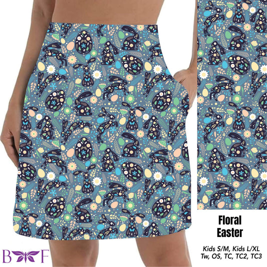 Floral Easter skorts